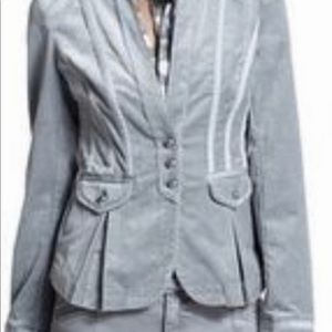 White House Black Market silver velvet blazer